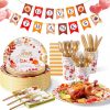 Thanksgiving Plates And Napkins Party Supplies Tableware Set