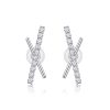 Sky Meteor Diamond Set Moissanite Silver Earrings Luxury Fashion Diamond Earrings Stud Earrings