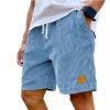 Vintage Embroidered Corduroy Fashion Lace-up Casual Shorts