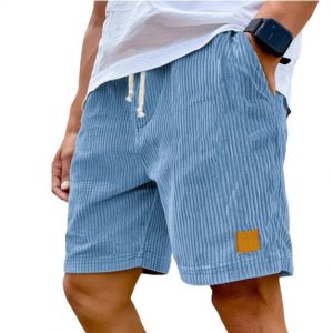 Vintage Embroidered Corduroy Fashion Lace-up Casual Shorts