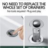 Kitchen Sink Drain Stainless steel  Strainer Sink Stopper Bath Plug Pop-Up Bounce Core Basin Drain Filter Hair Catcher Universal