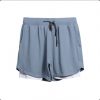 Gym Clothing Men Quick Dry 2 In 1 Gym Shorts Men Polyester Spandex Breathable Shorts Men Liner Running Fitness Shorts