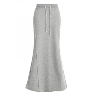 Women's Skirt Gray Casual Pencil Skirt | Straight Tube Long Skirt Mermaid Skirt