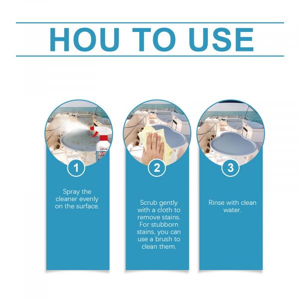 Homonth Marine Foam Cleaning Agent, Maintenance, Cleaning And Decontamination Marine Hull Portable Cleaner