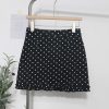 High waisted polka dot skirt