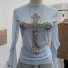 Flare Sleeve Double Layer Tulle Spicy Girl Top