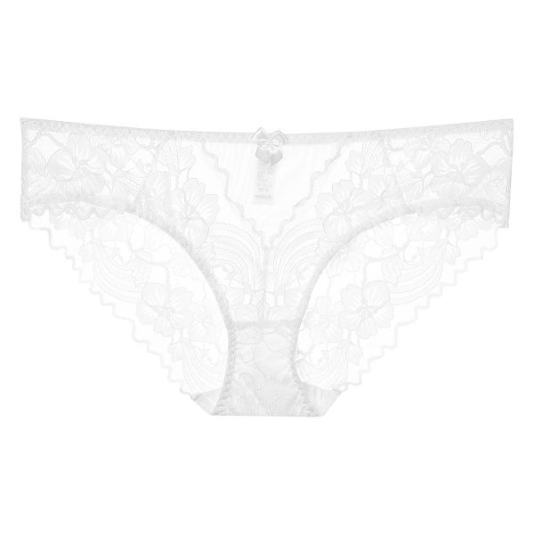 Sexy Lace Underwear Women Ultra-thin Breathable Comfortable Plus Size Panties Cotton Crotch Mid-waist Triangle Briefs