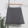 Black fungus edge polka dot skirt for women