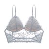 French Sexy Thin Non-Wired Bra Lace Embroidery Underwear for Women U-Shape Backless Strap Camisole Bra