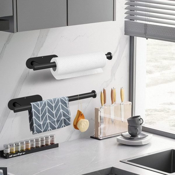 Stainless Steel Tissue Rack (Long Square Bottom Silver), Nail-Free And Perforation-Free Bathroom Toilet Paper Rack, Wall-Mounted Tissue Storage, Roll Paper Rack