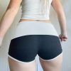 Sporty style contrasting color spicy girl low waist shorts