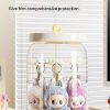 Rotating Handheld Blind Box Display Rack Transparent Labubu Plush Doll Storage Case Dust Cover