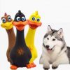 US LOCAL STOCK Hiphoppet New Latex Interactive Dog Chew Toys Cute Duck Shape Squeaky Pet Dog Interactive Boredom Buster Toys