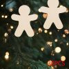 30 Pieces Of Unpainted Gingerbread Man Slices For Painting DIY Handmade Christmas And Halloween Supplies