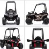 12V Kids Off-Road UTV Electric Ride On Car Black Camouflage High Roof Remote Control Lights MP3 Adventure Toys