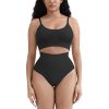 Thong Belly Control Underwear Set with Bra Large U-Shape