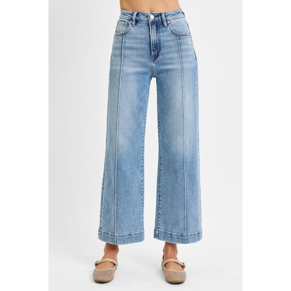 RISEN Full Size High Rise Crop Wide Leg Jeans Plus Size