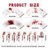 48Pcs Halloween Cupcake Toppers Wrappers Rip Kit Bloody Zombie Hand Cupcake Pick Decorations For Halloween Horror Movie Bloody Theme Birthday Party Cake Decorations Supplies