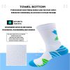 4 Pairs Men Compression Running Socks  Crew Athletic Anti Blister Cushioned Anti-odor Seamless Breathable For Running Hiking Cycling Fitness
