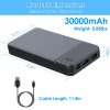 1Pc 30000mAh 20000mAh 1W MAh Fast Charging Power Bank With 1 USB Cable Fit For IOS Phone 15 14 13 And More