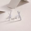 Sky Meteor Diamond Set Moissanite Silver Earrings Luxury Fashion Diamond Earrings Stud Earrings