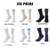 6 Pairs Men Compression Running Socks Quarter Crew Athletic Cushioned Breathable Anti Blister Sweat Odor For Running Hiking Cycling Fitness