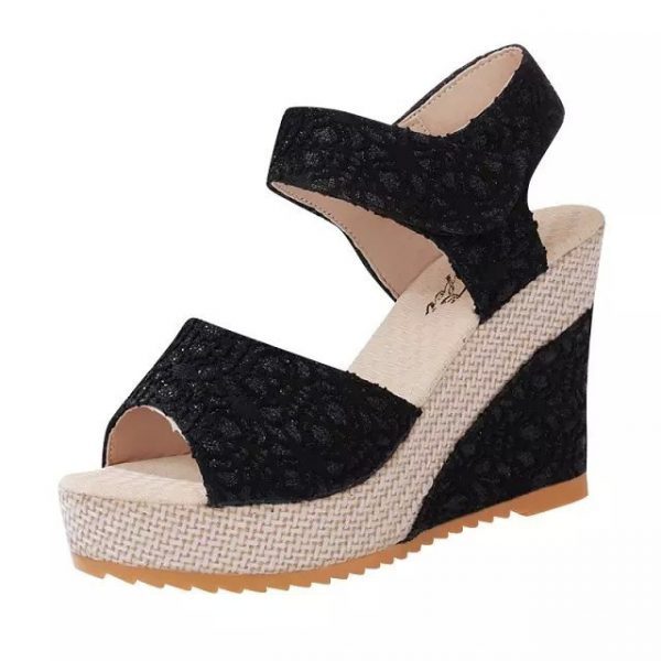 Flat bottom high heel sandals