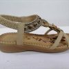Large Size Flat Sandals Flower Rhinestone Sandals Beach Shoes