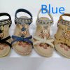 Large Size Flat Sandals Flower Rhinestone Sandals Beach Shoes
