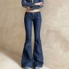 Retro washed blue spicy girl low rise jeans