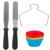 1 Set 11in Rotating Cake Turntable 108Pcs Cake Decorating Supplies Kit Revolving Cake Table Stand Base Baking Tools