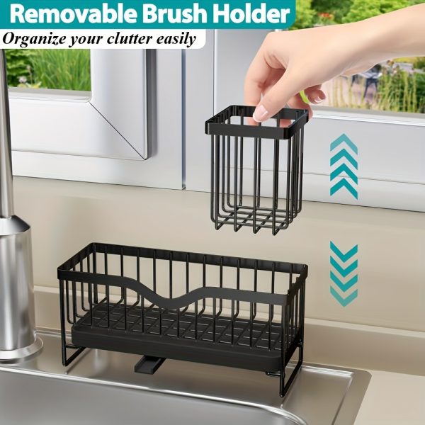 Stainless Steel Sponge Holder, Sink Scouring Pad Draining Rack, Multi-functional Countertop Dishcloth Storage Rack, Kitchen Supplies