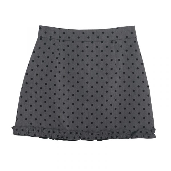 High waisted polka dot skirt