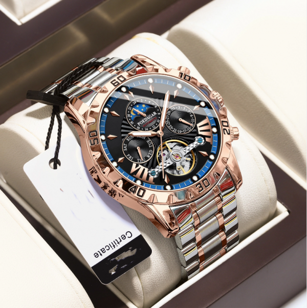 Swiss Brand Waterproof Automatic Mechanical Watch for Men