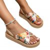 Cross-border European and American Style Women's Sandals New Fashionable Outdoor Wear Small Size Height-increasing Flat Heel Thick Sole Sandals Summer