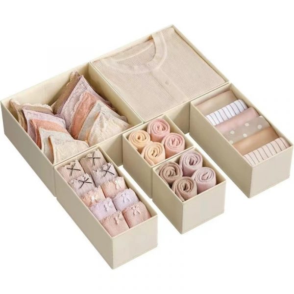 Dresser Drawer Organizers – Fabric Bins & Dividers: For Closet Storage, Clothing, Socks, Underwear