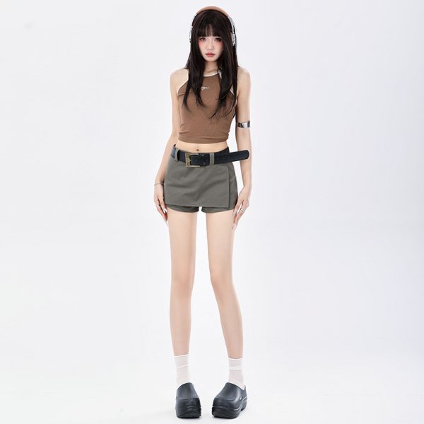 Women's Skirt Pants Slimming Skirt Trousers for Women A-Line High Waist Fitted