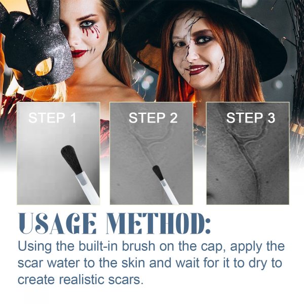 EELHOE Halloween Scar Lotion, Festive Party Dress Up Horror Wound Scar Wound Makeup Lotion