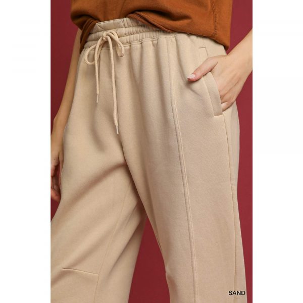 Umgee Fleece Jogger Pants with Drawstring