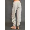 Umgee Drawstring Jogger Pants with Front Seam Detail