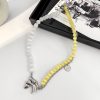 Silver Needle Cat's Eye Bow Earrings Korea