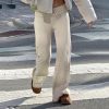 Daily home versatile basic straight leg pants