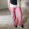 Striped contrasting loose straight leg wide leg pants