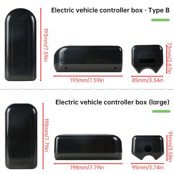 Electric bike controller box, fits 250W-1000W conversion kits, with small to extra-large options.