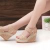 Flat bottom high heel sandals