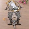 Perspective Fun Set Embroidered Fishbone Lace Sexy Gathering Underwear Underwear Four Piece Set