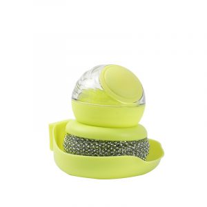 Astronaut spherical pot brush automatically adds liquid and presses out liquid
