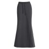 Women's Skirt Gray Casual Pencil Skirt | Straight Tube Long Skirt Mermaid Skirt