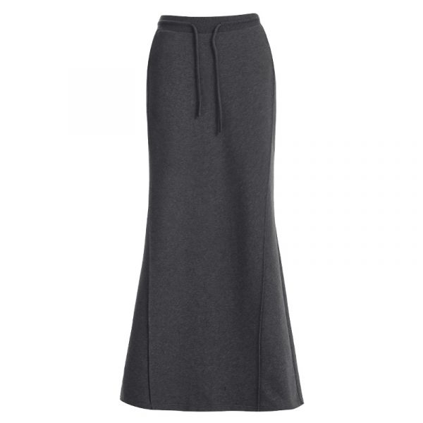 Women's Skirt Gray Casual Pencil Skirt | Straight Tube Long Skirt Mermaid Skirt