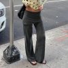 Casual Hot Girl Suede Fake Two Pants Female